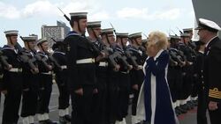 Camilla having a tour of aircraft carrier HMS Prince of Wales News Clip