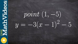 How to verify if a point lies on a graph using vertex form of a quadratic Instructional Video
