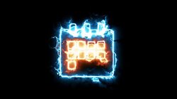 sign calendar. Animation icons in power aura Stock Footage