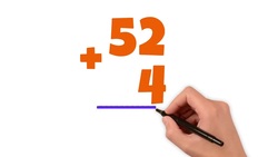 2-Digit plus 1- Digit Addition: What is 52 plus 4? Instructional Video