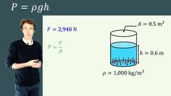 Understanding Pressure Due to Fluids: Deriving Equations and Solving Examples Instructional Video