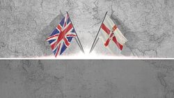 british and northern ireland Flags Stock Footage