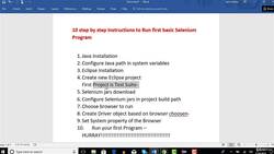 Selenium Project Creation with Class Files Instructional Video