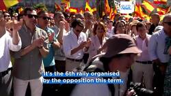 Mass opposition demonstration in Madrid: Feijóo demands fresh elections News Clip