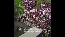 Thousands protest as Maori rights march reaches New Zealand parliament News Clip