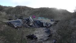 Shoes and dinghies discarded on French beach commonly used as launch site for small boat crossings News Clip
