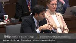 Conservative MP asks francophone colleague to speak English News Clip