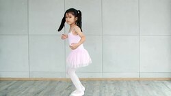 Day in the Life of a Child : Cute little girl dancing like a ballerina Stock Footage
