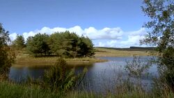 Scottish loch used as a reservoir Stock Footage