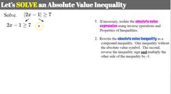How to Solve Absolute Value Inequalities Instructional Video