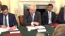 UK: British Prime Minister Boris Johnson chairs a cabinet meeting at 10 Downing Street. News Clip