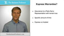 Express Warranty - Contract Law Instructional Video