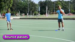 Bounce passing | Throwing & catching (grade K-3) › Teaching Fundamentals of PE Instructional Video