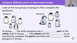 Review explaining the size of the part in relation to the whole Instructional Video
