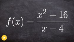 Graphing and solving for the discontinuity of a rational function Instructional Video