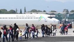 CLEAN : Migrants deported from the US arrive back in Guatemala News Clip