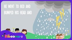 It's Raining It's Pouring Nursery Rhyme Lyrics | Preschool Kids Songs Instructional Video