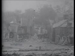 Combat in Normandy - German POWs, minesweeping, Lingevres and Montebourg. 1944 Stock Footage