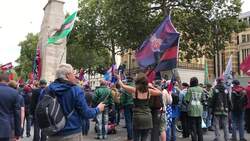Bikers stage drive by the cenotaph in support of Soldier F News Clip