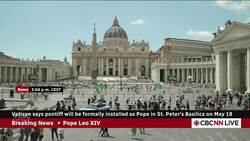 Newly elected Pope Leo XIV celebrates 1st mass as pontiff News Clip
