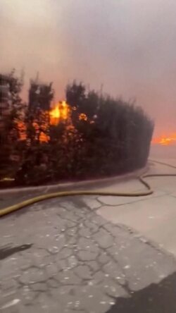 Kenneth Fire: Crews Battle Flames in LA County News Clip