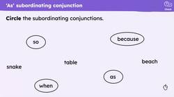 Subordination with 'as' in adverbial complex sentences Instructional Video