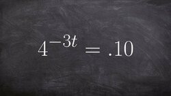 Solving an exponential equation Instructional Video