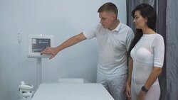 Beautiful girl in massage salon Stock Footage