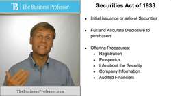 Securities Act of 1933 Instructional Video