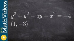 How to write the equation of the tangent line with implicit equation Instructional Video