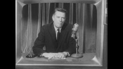 1960s: Candidate speaks on television Stock Footage