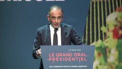 CLEAN : French far-right poll hopeful Zemmour vows to end new "free trade agreements" News Clip