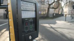 Light traffic travelling through Westminster News Clip