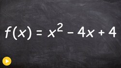 Find the x and y intercepts of a quadratic Instructional Video