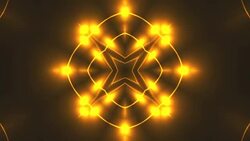 Beautiful abstract kaleidoscope - fractal golden light Stock Footage