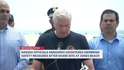 Nassau County announces heightened safety measures following shark bite at Jones Beach News Clip