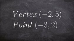 Writing the equation of the line given the vertex and point Instructional Video