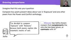 Comparing 'Power and Conflict' war poems Instructional Video