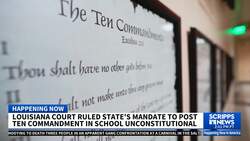 Court blocks Louisiana law requiring schools to post Ten Commandments in classrooms News Clip
