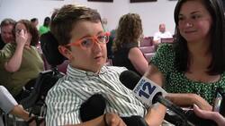 Canine Companions pair 9-year-old Bay Shore boy in wheelchair with service dog News Clip