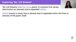 Reading and responding to 'No. 115 Dreams' by Jackie Kay Instructional Video