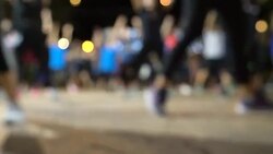 Blur motion people exercise dancing. Stock Footage
