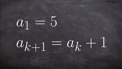 Applying the recursive formula to a sequence to determine the first five terms Instructional Video
