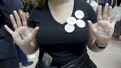 ANTI–Brett Kavanaugh – Demonstrators on day of hearing with his accuser Dr. Christine Blasey Ford Stock Footage