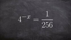 Solving an exponential equation with the base of four Instructional Video