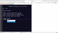 HTML Tutorial for Beginners(2022) - Change the Target of a Link in HTML Instructional Video