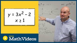 Find the inverse of a quadratic equation by applying a restriction Instructional Video