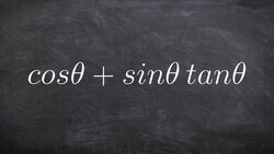 How to simplify a trig expression Instructional Video