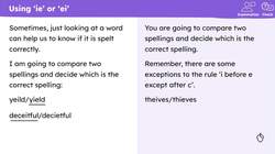 Spelling words with the 'ee' sound spelt 'ei' Instructional Video
