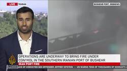 Three ships on fire at Iranian port News Clip